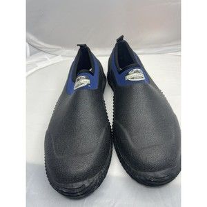 Lewis & Clark Outdoor Shoes Blue Black Rubber Slip On Rain Water Muck Boots 9
